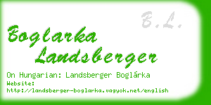 boglarka landsberger business card